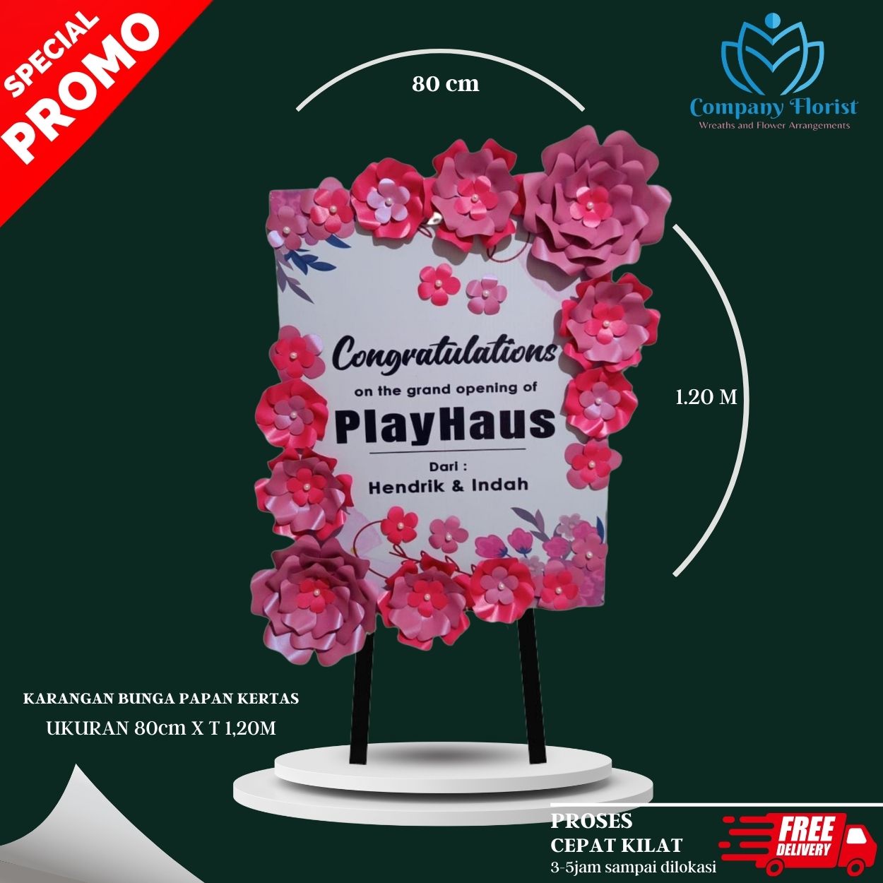 Papan Bunga Kertas Bisnis & Korporat – Company Florist